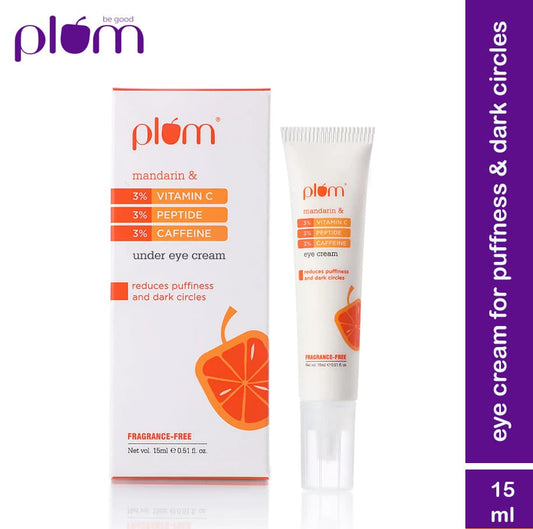 Plum 3% Vitamin C 3% Peptide & 3% Caffeine Eye Cream - 15ml